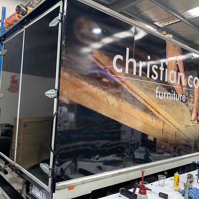 Signwriting on a truck